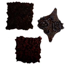 Set of 3 Piece New Wooden Printing Block