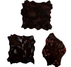 Set of 3 Piece New Wooden Printing Block