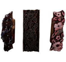 Set of 3 Piece New Wooden Printing Block