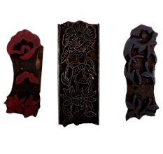 Set of 3 Piece New Wooden Printing Block
