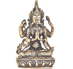 Bronze Avalokiteshvara Tibetan Lord With Four Hands