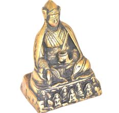 Tibetan Bronze Buddha Statue Holding Medicine Bowl