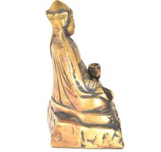 Tibetan Bronze Buddha Statue Holding Medicine Bowl