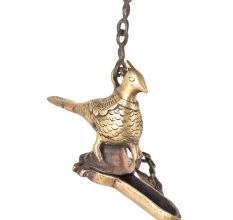 Hanging Bronze Oil Lamp In The Form Of A Bird