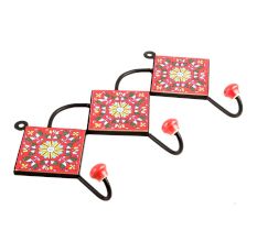 Red Yellow Flower Tiles Hook