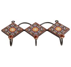 Brown Yellow Wheel Tiles Hook