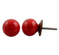 Red Round Ceramic Knob