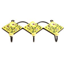 Yellow Forest Green Leaf Tiles Hook