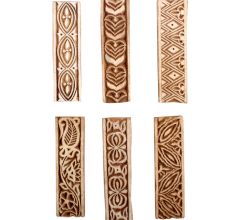 Set of 6 Piece New Mix Wooden Printing Block