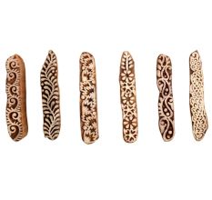 Set of 6 Piece New Mix Wooden Printing Block