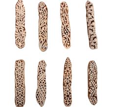 Set of 8 Piece New Mix Wooden Printing Block
