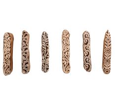 Set of 6 Piece New Mix Wooden Printing Block