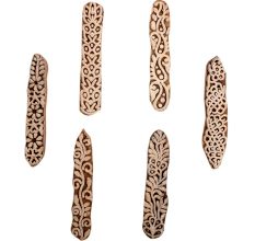 Set of 6 Piece New Mix Wooden Printing Block