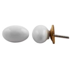 White Oval Knob