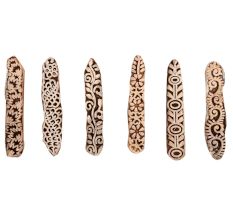 Set of 6 Piece New Mix Wooden Printing Block