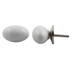 White Oval Knob