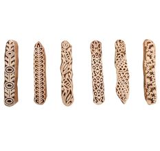 Set of 6 Piece New Mix Wooden Printing Block