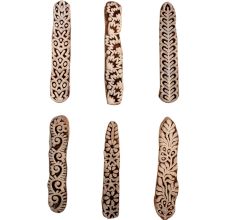 Set of 6 Piece New Mix Wooden Printing Block