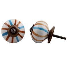 Blue Brown Rays Knob