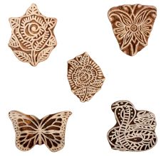 Set of 5 Piece New Mix Wooden Printing Block
