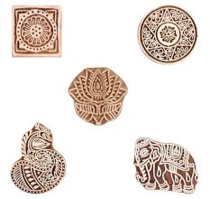 Set of 5 Piece New Mix Wooden Printing Block