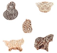 Set of 5 Piece New Mix Wooden Printing Block