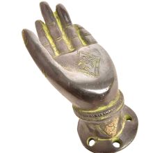 Brass Blessing Hands Of Lord Buddha Door Knob Handle