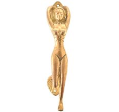 Lady Figurine Brass Door Handle