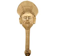 Brass Wise Man Face Door Handle