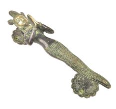 Bronze Naga Kanya Art Door Handle