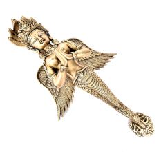 Brass Naga Serpent With Cobra Head Door Handle