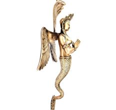 Brass Naga Serpent With Cobra Head Door Handle