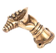 Rare Pair Hand With Shell Conch Door Pull Handles