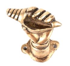 Rare Pair Hand With Shell Conch Door Pull Handles