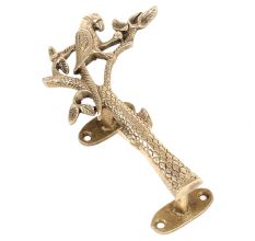 Bronze Parrot On Tree Single Door Handle
