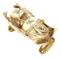 Vintage Brass laughing Buddha Door Handle