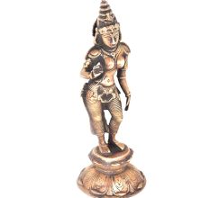 Standing Goddess Parvati Brass Statue