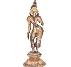 Standing Goddess Parvati Brass Statue