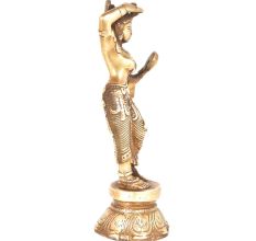 Apsara Applying Vermillion in Brass