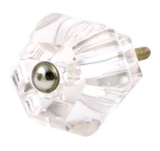 Clear Hexagon Cut Glass Dresser Knob Online