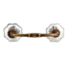 Clear Crackle Glass Bridge Handle