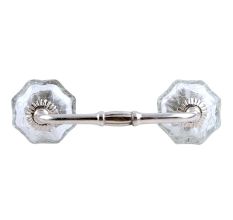Clear Crackle Glass Bridge Handle