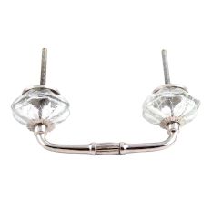 Clear Crackle Glass Bridge Handle
