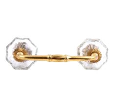 Clear Crackle Glass Bridge Handle
