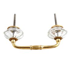Clear Crackle Glass Bridge Handle