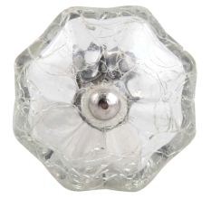 Clear Crackle Melon Glass Wine Stopper 