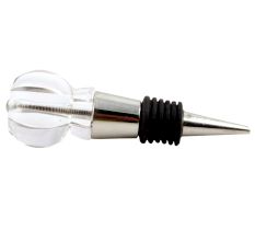 Clear Hexagon Cut Glass Wine Stopper 