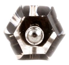 Clear Hexagon Cut Glass Wine Stopper 
