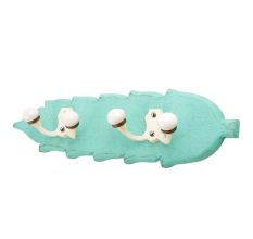 Sea Green Cream Double Loop Ceramic Iron Wooden Hooks