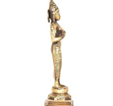 Brass Goddess Parvati Standing Statue